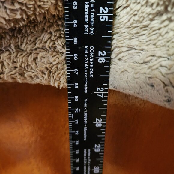 Women's Small Columbia Tan Fuzzy Fleece Full Zip Jacket - Picture 11 of 12